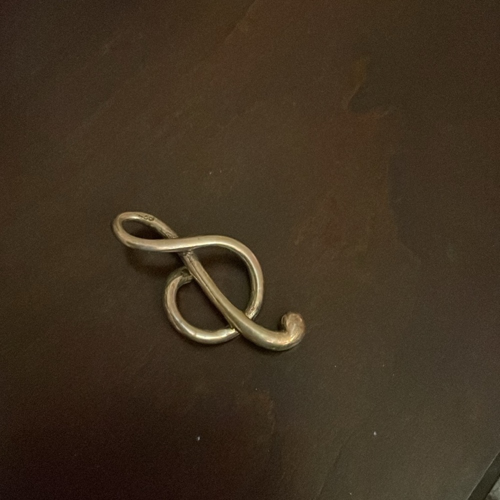 Sterling silver .925 music note treble clef charm - Picture 4 of 4